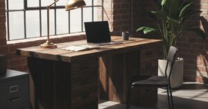 Inspiracje na domowe biuro w stylu industrialnym 2026: Nowoczesny loft